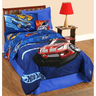 Hot Wheels Race Twin size Bed in a Bag with Sheet Set