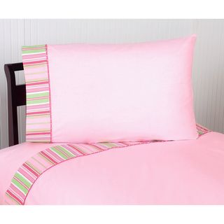 Sweet JoJo Designs Pink and Green Jungle Friends Bedding Collection