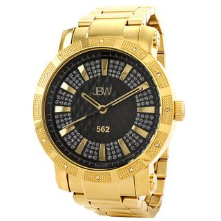 JBW Mens 562 Pave Dial 18k Gold plated Diamond Watch