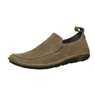Hush Puppies Mens Chill Out Taupe Leather Slip ons