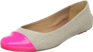 New York Womens Tipsy Flat,Natural/Flourescent Pink,7 M US Shoes