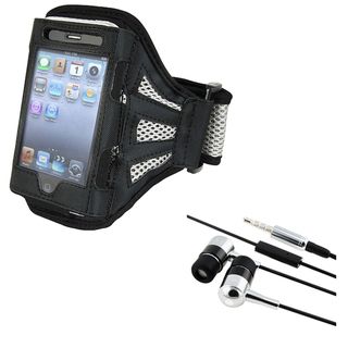 Black Armband/ INSTEN Headphones for iPod/ iPhone