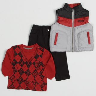 Kenneth Cole Infant Boys 3 piece Puffer Vest and Pant Set