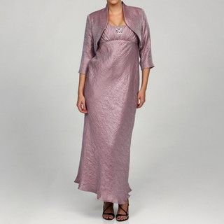 Patra Ltd Womens Shimmer Bolero Jacket and Dress Set