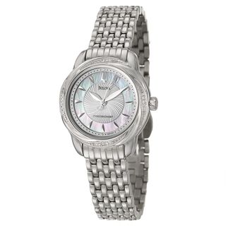 Bulova Womens Precisionist Stainless Steel/ Diamond Bezel Watch