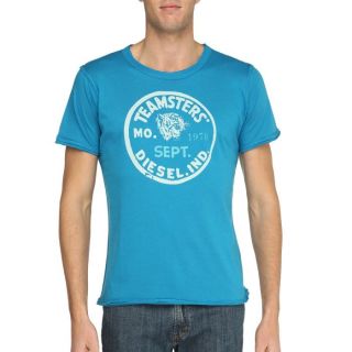 DIESEL T Shirt Temigox Homme Turquoise Turquoise   Achat / Vente T