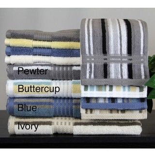 Egyptian Cotton Solid and Striped 6 piece Towel Set