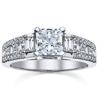 18k White Gold 2ct TDW Certified Diamond Engagement Ring (I, SI3