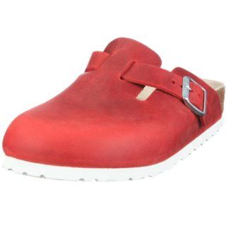 Clogs Boston from Leather in red with a regular insole Shoes