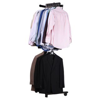 Moms Rack Luxury Heavy duty Two Tier Spinning Rolling Clothing and
