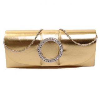 Gold Formal Rhinestone Evening Bag Clutch Handbag