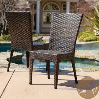 Christopher Knight Home Brooke Outdoor Wicker Chairs (Set of 2