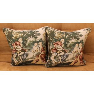 Tapestry Corded Victorian Bench Throw Pillows (Set of 2)