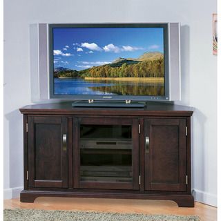 Chocolate Bronze 46 inch Corner TV Stand & Media Console