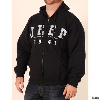 Jeep Mens Logo Zip front Hooded Sweatshirt
