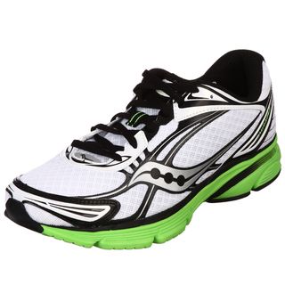Saucony Mens Mirage 2 White/ Green Running Shoes