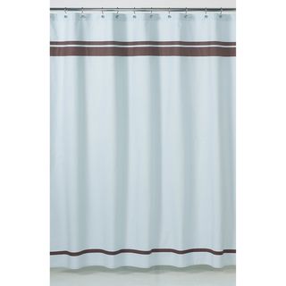 Blue and Brown Hotel Shower Curtain