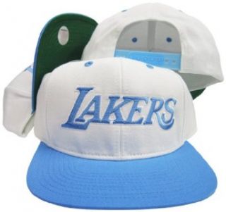 Los Angeles Lakers White / Baby Blue Adjustable Vintage