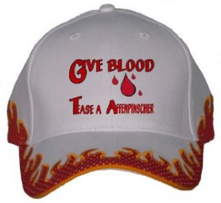 Give Blood Tease A Affenpinscher Orange Flame Hat