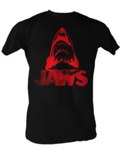Jaws T shirt Red Jaws Classic Adult Black Tee Shirt