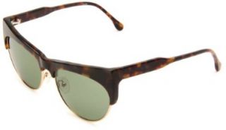 Monroe Cat Eye Sunglasses,Tortoise Frame/Green Lens,One Size Shoes