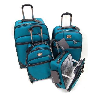 Kenneth Cole Reaction Aqua Curve Appeal II 4 piece Spinner Luggage Set