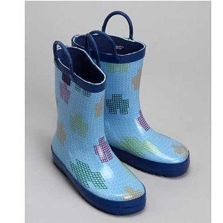 Toddler Little Boys Blue Robot Rain Boots 5 2 Pluie Pluie Shoes