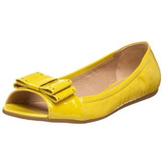 Kate Spade New York Womens Bow Peep Toe Flat,Citranella,5 M US Shoes