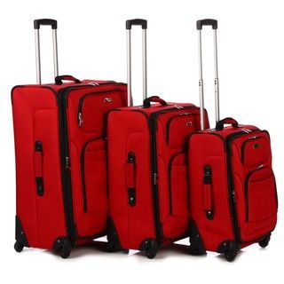 Delsey Helium 3 piece Expandable Spinner Luggage Set