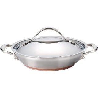 Anolon Nouvelle Copper Stainless Steel 9.5 inch Covered Skillet