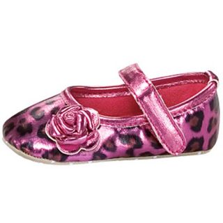 Baby Girl Pink Leopard Ballet Flat Crib Shoes