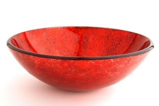 Fontaine Red Foil Glass Vessel Bathroom Sink Today $164.99 4.5 (4