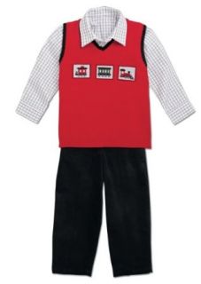 Good Lad Boys Infant Train Sweater Vest 3 Piece Set (4T