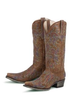 Lane Boots Wild Ginger Brown Leather Cowgirl Boots Shoes