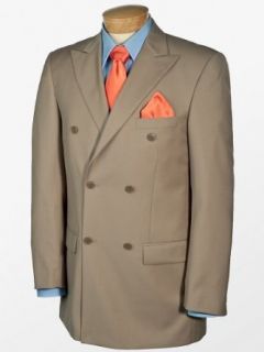 Paul Fredrick Mens 100% Wool Double Breasted Twill Suit