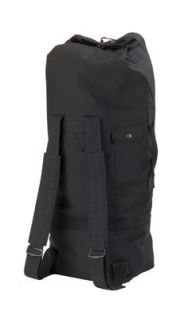 Black GI Style Double Strap Duffle Bag Clothing