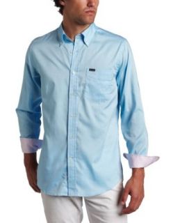 Faconnable Mens Oxford Shirt, Sky Blue, Medium Clothing