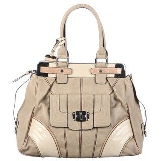 Chocolate New York Taupe Colorblock Tote