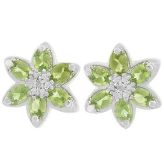 peridot and diamond accent flower earrings msrp $ 35 49 today $ 27 99