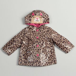 Carters Toddler Girls Leopard Hooded Rain Coat