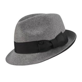 Bailey of Hollywood Mens Grey/ Black Fedora Hat
