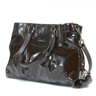 Coach Ashley Mahogany Patent Leather Carryall Bag Today $289.99