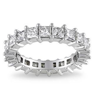 Miadora 18k White Gold 3ct TDW Diamond Eternity Ring (H I, SI1 SI2