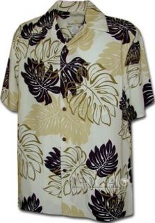 Maui Paradise Rayon Hawaiian Tropical Shirts Cream