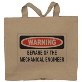WARNING BEWARE OF THE MECHANICAL ENGINEER Totebag (Cotton