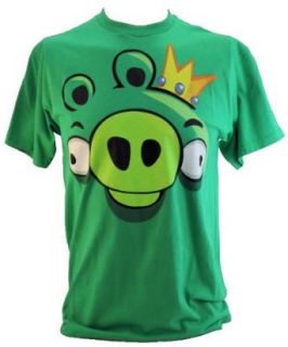 Angry Birds Mens T Shirt   Giant King Pig Face Graphic on