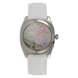 Lucien Piccard Ladies Monaco Collection Stainless Steel White leather