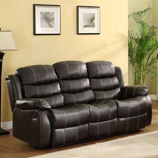 Buxton Black Bonded Leather Sofa