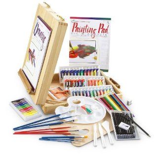 102   Pc. Royal Brush Wooden Easel and Art Set Sports