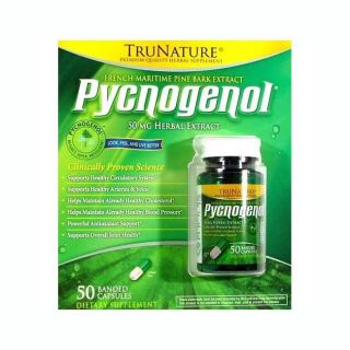 TruNature 50 ct Pycnogenol French Maritime Pine Bark Herbal Extract